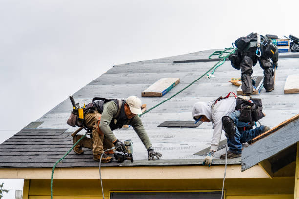 Professional Gutter Installation technician working in Swiss, WV